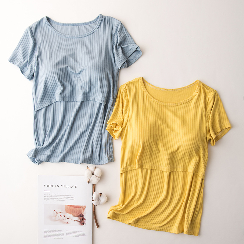fashion short-sleeved breastfeeding t-shirt NSXY32482